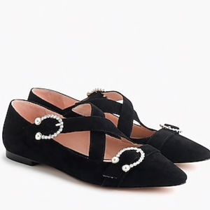 NIB- JCREW SUEDE POINTY TOE FLATS